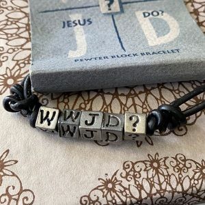 Bob Siemen design WWJD adjustable rope bracelet